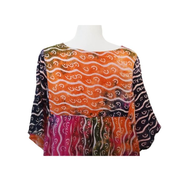 Tie Dye Dress, Maxi Dress, House Dress, Kaftan Dress, Hippie Dress, Boho Caftan - Picture 8 of 8